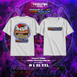 Kaos PASUKAN JAM MALAM (Bukan Pemalas) / Kaos Kata Kata Keren  Viral Distro / Kaos Pekerja Keras / Bisa Cod / Atasa Pria Wanita TAZORA CUSTOM