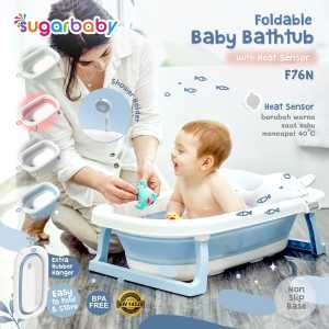 Sugar Baby Foldable Baby Bathtub F76N with Heat Sensor Bak Mandi Bayi