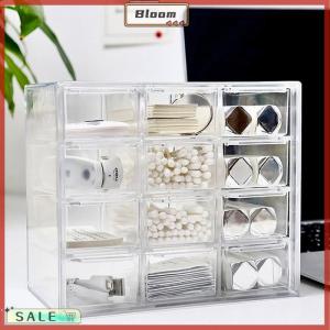 Follow Get New[Bloom Z] Organizer Jewelry Organizer Desktop Storage Box Drawer Type Transparent Shelf Stationary Hair Decoration Box Can Be Stacked Orga