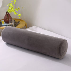 LUOLAI Ice Silk Bolster Pillow Memory Foam 50x10cm (Unan na Hotdog) Cooling Breathable Neck Support Anti-Dust Mite Soft Cylindrical Pillow for Sleeping Minimalist Style