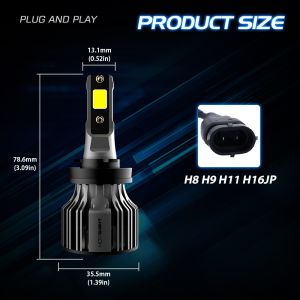 Novsight newest N39 H7 H4 H11 9005 9006 Headlight H1 H3 H13 Car LED 9003 880 881 Light Fog Lamp 10000LM 72W Mini BulbMild and effective