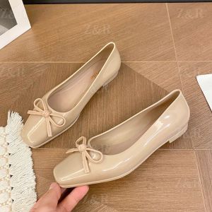 Z&R New 2025 Casual Retro Square-Toe Sandals With Bow And Anti-Slip Design For Womens Footwear (+1 upsize bigger)