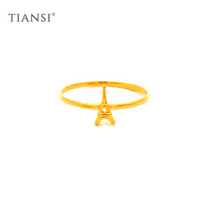 TIANSI 916 (22K) Gold Eiffel Tower Ring 巴黎铁塔戒指 R02-002 Cincin Emas