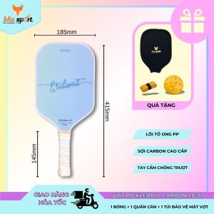 Vợt Pickleball hiệu Bliz Sợi Carbon cao cấp BlizLB-07 màu xanh sky