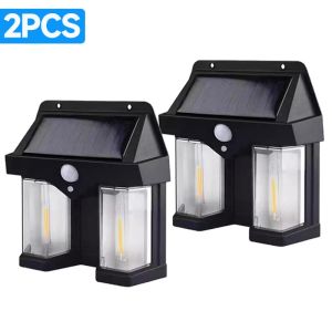OOKAS Three-mode Solar Wall Light Outdoor Waterproof Solar Garden Lights With Motion Sensor LED Lamp