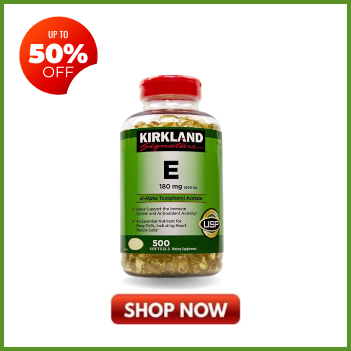 Kirkland Signature Vitamin E 400 I.U 500 Softgel Original Kirkland