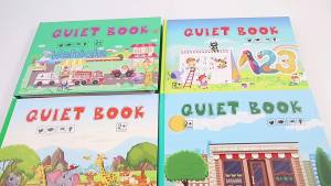 FCF  Cross-border Educational Quiet Paste Book Puzzle   Childrens educational early learning reusable sticky literacy paper toys   Wholesale