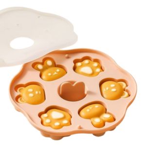 QUA DIY Baby Food Steamed Cake Mold 190ML Creative Silicone Cake Mold Easy Release Reusable Assist Food Baking Mold Kitchen Bakeware