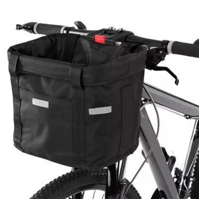 Bicycle Front Basket Large Capacity with Handle Handlebar Mount Rack Collapsible Pannier Storage Bag Cycling Accessories *SG Stock*