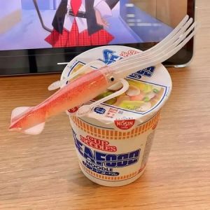 Garpu Jepang Cumi/Garpu mie instan/Sendok Garpu Jepang/Garpu Lucu/Aksesoris Makan Aesthetic/Sendok Mie Cumi Lucu Unik
