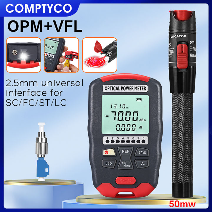 COMPTYCO 3 In1 FTTH Fiber Tool Kit Optical Power Meter -70~+10/-50 ...