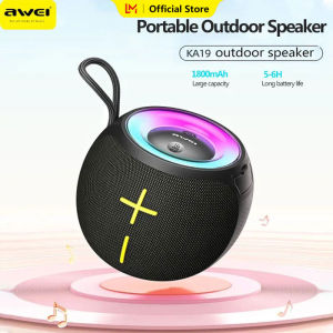Awei KA19 Portable Bluetooth Speaker 12w Extra high power Phantom lighting TWS interconnected surround sound effect speakers for home outdoors
