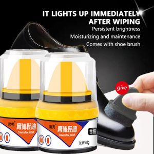 Cream Leather Shoe Oil with Sponge Head Leather Care and Repair 40g