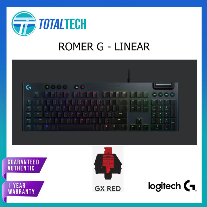 Logitech G813 GL Linear Switch Lightsync RGB Mechanical Gaming