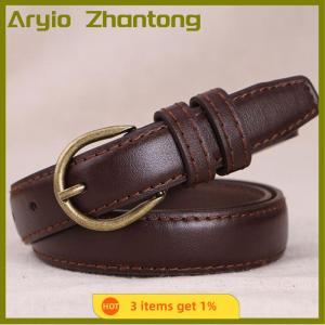 Aryio Women Square Buckle Pin Buckle Jeans Black Belt Ladies Vintage Strap PU Leather