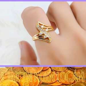 cincin koin 1991-1992 cincin zigzag gold anti karat dan luntur