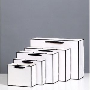 White card board black Gift Kraft Paper Bag Plain Rope Handle Paperbag Gift Bag Hand bag per pcs