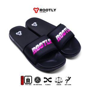 Rootly - Sandal Pria Selop Embos Cutting Oren