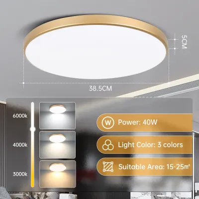 CANMEIJIA 3 Colors Change Led Ceiling Light 30W 40W Modern Tricolor Ceiling Lamp Indoor Lighting Surface Mounted Panel Lights For Living Room Bedroom Bathroom Home Decor Fixture
