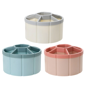 Rotating Desk Organiser 360 Degree Rotating Pen Cup 6 Compartment Art Supply Organiser Big Capacity Marker Organiser