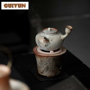 Ink Wood-fired Porcelain Tea Warmer Holder Burner Stove Kettle Stand Baked Milk Jar Carbon Furnace Cafes Accessories