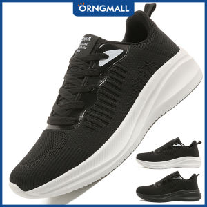 ORNGMALL Sport Shoes for Men Sneakers High Quality Casual Shoes Lace-Up Black Fashion Gym Casual Light Walking Running Shoes Suitable for Daily Life and Sports