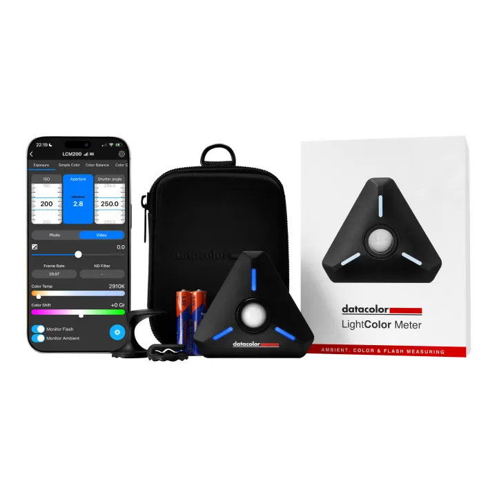 Datacolor LightColor Meter - Bluetooth-Enabled Light & Color Temperature Meter for Photo, Video, and Cinema - Continuous Real-Time Data Streaming - Portable,