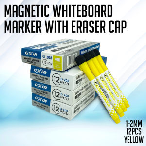 Partner Print - 12pcs Color Whiteboard Markers Set - Magnet with Eraser Cap