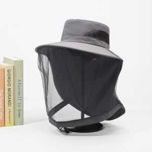 MUSASI Anti Mosquito Insect Bucket Hat Mesh Anti Bee Mosquito Hat  Net Beekeeper Protective Hat Outdoor