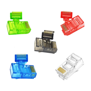 100pcs RJ45 Ethernet Connectors Cat5 Ends Transparent Housing For Reliabled Networking Installations