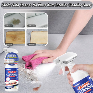 Fabric Sofa Cleaner No Rinse Auto Interior Cleaning Spray for Car Seats Mattress and Carpet Stain Remover Cleaning Solution Upholstery Cleaner for Fabric Furniture Waterless Cleaning Spray