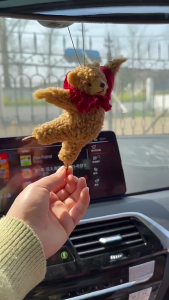 Sáng Tạo Ba Lê Gấu Mặt dây treo xe hơi Đáng Yêu Phòng Mặt Dây Chuyền trang trí ô tô Charm Gắn Túi Vật Liệu Sang Trọng Thích Hợp Cho Túi Ô Tô