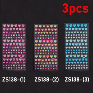 New 3D Heart Rhinestone Face Diamonds Sticker Face Gems Jewels Stickers Makeup Crystals Glitter Face Festivals Accessories h260611