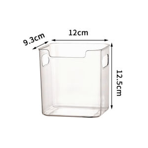 Transparent Multipurpose PET PlasticFridge Organizer Bin Refrigerator Side Door Storage Shelf Basket with Handle