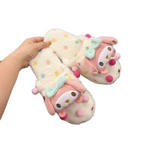 FBGFH Sáng Tạo Ấm Trẻ em Purin Phim hoạt hình Kuromi Cinnamoroll Mùa thu Mùa Đông Phim hoạt hình Dép Đi Trong Nhà Sang trọng Dép Đi Trong Nhà Phong Cách Nhật Bản Dép Đi Trong Nhà Giày Sàn nhà