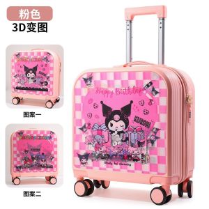 3D phim hoạt hình Hành Lý Dễ Thương lên máy bay 18-inch cô gái tiểu học sinh viên trường học mật khẩu Vali du lịch cho bé trai và bé gái trường hợp xe đẩy