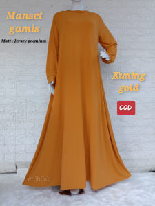 Dalaman Gamis Manset Wanita Lengan Panjang Jersey Premium