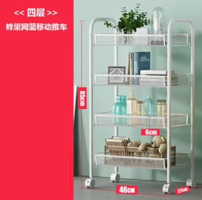 Kitchen Trolley Rack Multi-Layer Rack Vegetable Rack Storage Rack Balcony Kitchen Living Room_厨房小推车置物架多层置物架蔬菜架收纳储物架子_Rak Troli Dapur Rak Berbilang Lapisan Rak Sayur-Sayuran Rak Simpanan