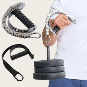 NEXTYOO Chain Shape Arm Muscle Training Device Anti-slip Stainless Steel Wrist Strength Trainer Professional Durable Fitness Grip Trainer For Barbell