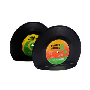 DUKEEN ABS Vinyl CD Bookends Creative Record Bookstand Desktop Decoration Rubbie Vintage Partition Bookcase