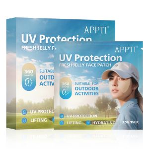 UV Patch Golf 10Pcs Sunscreen Patch Korea Collagen untuk Outdoor Sports FDA Approved