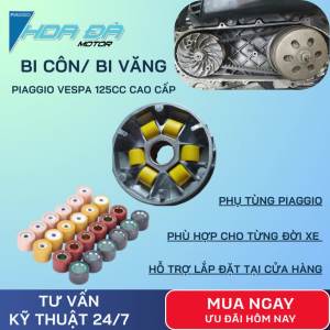 Bi Côn/ Bi Văng Piaggio Vespa Máy 125CC Mã 2v/2vie (19x17mm/10 gr) và 3v/3viget (20x15mm/19gr) Hoa Đà Motor