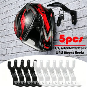 Motorcycle Helmet Hook Sturdy Helmet Holder Heavy Duty Plastic Wall Mount Design Space Saving Universal Motorcycle Helmet Storage Hanger Easy Install Stable Support Ideal For Garage Home Room Helmet Arrangement And Daily Display Use