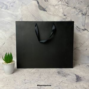 Paper Bag Hitam Doff 36x30x10 cm Paperbag Kado Custom Wedding Tas Souvenir Kado Kertas Ulang Tahun
