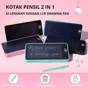 VIRALKotak Pensil 2in1/Kotak Pensil Case Besar Lcd Writing Drawing Box Case Ukuran Besar Pencil Drawing Pad Edukasi 2in1