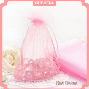 GUCHEN4🎀 SHENGHAN 50 Chiếc Túi Quà Tặng Organza Túi Kẹo Trang Sức Túi Ủng Hộ Đám Cưới Túi Lưới Túi Quà Tặng