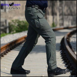 FUGUINIAO 2022 Mens Military Tactical Pants SWAT Sport Trousers Multi-pockets Cargo Pants Training Men Combat Army Pants Work Safety Uniforms IX7