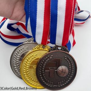 Medali Emas Perak Perunggu / Kejuaraan Medali Bola Basket / Kompetisi Olahraga / Warna Gold Silver Bronze