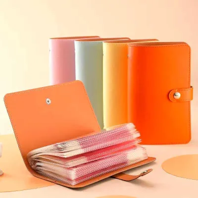 1pcs Saving Money Note book PU Leather With Password Lock Waterproof 100 Envelope Challenge Binder