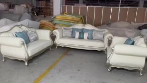 2025 American style sofa Italian leather combination villa living room American light luxury solid wood high-end sofa first layer cowhide